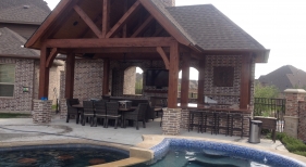 Outdoor Living Area with Outdoor Kitchen