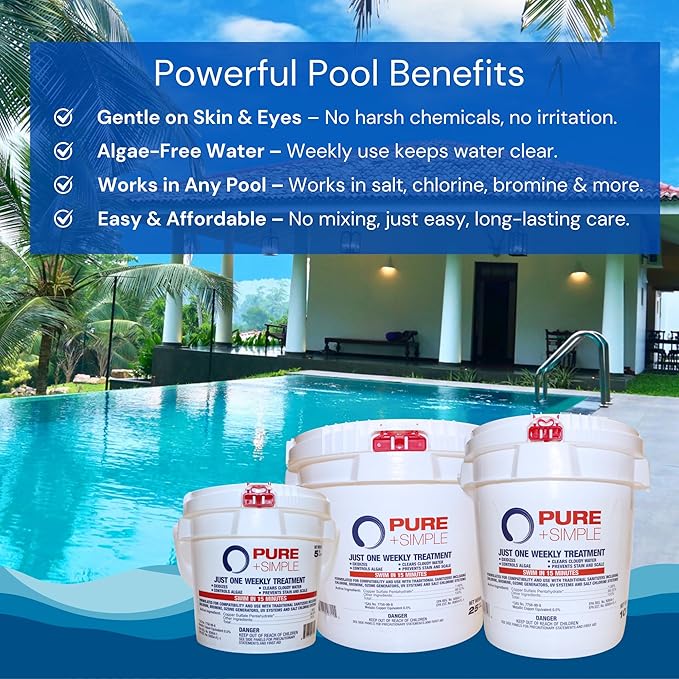 Pure + Simple All-in-One Weekly Pool Treatment - 25 lbs - Image 6